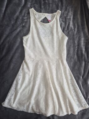 No Boundaries Ivory Lace Fit & Flare Dress